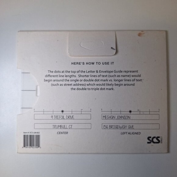 Simply Write Guide Letter Envelope USPS Mail Template Ruler 5x4 Lines Straight - Picture 2 of 5